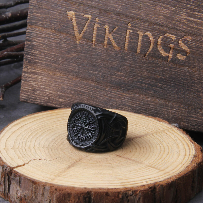 bague boussole vegvisir viking heritage