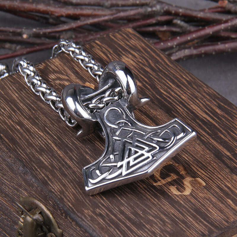 collier mjolnir et valknut viking heritage 3