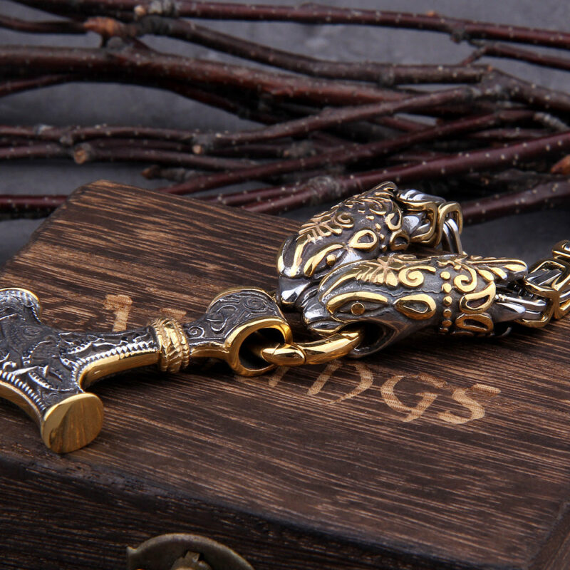 collier mjolnir or et argent viking heritage 23