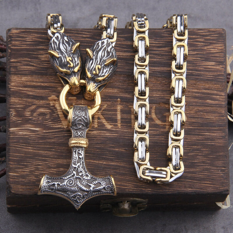 collier mjolnir or et argent viking heritage 3